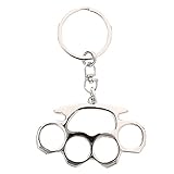 Schlüsselanhänger Schlagring Fake aus Metall mit Schlüsselring