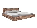 Woodkings® Holzbett Belas 140x200 Akazie Rustic Doppelbett Schlafzimmer Massivholz Design Holz Schwebebett Massive Naturmöbel Echtholzmöbel günstig