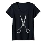 Damen Barbier Friseur Für Barbershop Besitzer Geschenk Friseure T-Shirt mit V