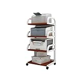 dxjsf Druckerständer mit Rädern Abnehmbarer Speicherregal-Vier-Layer-Speicherregal Bücherregal-Dokumentengestell geeignet for Home/Office (Color : B)