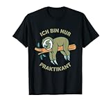 Herren Ich Bin Nur Praktikant Faultier Praktikum Student Ausbildung T-S