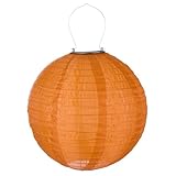 12in Solar Lampion Outdoor Solar Chinesische Laternen Ball Runde Wasserdichte Hochzeitslaterne Dekoration Garten Hängelampe-Orange, SPANIEN, 10 Z