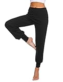 Sykooria Yogahose Damen Pumphose Baumwolle High Waist Freizeit Pilates Elastisch Sporthose mit Rock