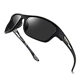 Hemens Polarisierte Sportbrille Sonnenbrille Herren fahrradbrille damen mit UV400 Schutz für Autofahren Laufen Radfahren Angeln Golf Sonnenb