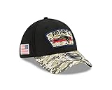 New Era New England Patriots NFL On Field 2021 Salute to Service Black 39Thirty Stretch Cap - S-M (6 3/8-7 1/4)