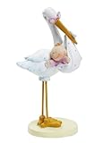 Storch mit Baby Girl ca. 11 cm Tortendeko Tischdek