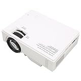 Gaeirt 1080P Mini Projektor, Full HD Videoprojektor mit USB und HDMI Lüfter Multifunktions Heimkino für Handy Kabel TV Boxen Spielekonsole(Weiß)