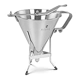 Royal Catering RCSD-11 Fülltrichter 1,8 l Edelstahl Dosieröffnung: 4,5,6 mm Trichter Likörtrichter Gebäckfüller Pralinenfü