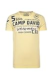 Camp David Herren T-Shirt mit vielen Label-Applik
