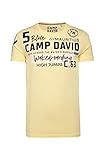 Camp David Herren T-Shirt mit vielen Label-Applik