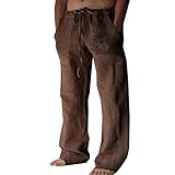 BAIXIAOCHI Herbst Herren Kordelzug Elastische Einfarbige Lose F