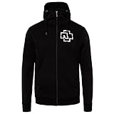 Rammstein Herren Kapuzenjacke Sehnsucht Schneider Offizielles Band Merchandise Fan Zipper schwarz mit mehrfarbigem Front, Back und Seiten Print (XXL)