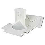 100-teiliges Trauerkarten-Set 'Kreuz mit Ähre' - 50 Trauer-Doppelkarten & 50 Trauer-Umschläge - Spezialformat Zum selbst Bedruck