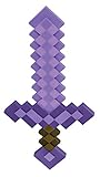 Disguise Minecraft Spielzeugwaffe, verzaubertes violettes Schwert Kostümzubehör, Kunststoff-Videospiel-inspirierte Spielzeug-Nachbildung, 50 cm Läng