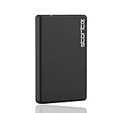 Externe Festplatte HDD 6,35 cm (2,5 Zoll) USB 3.0 Ultra Fast Slim Drive tragbare Festplatte für Speicher, Backup für Computer, MAC, Laptop, Macbook, Chromebook, XBOX, PS3, PS4, Smart TV Schwarz 500 GB