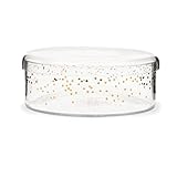 Riviera Maison - Vorratsglas, Glas, Dekoglas - Confetti - Glas - Farbe: klar, Gold - (ØxH) 25 x 8,5