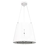 Dunstabzugshaube Inselhaube F.BAYER ODY IL40W 40cm Weiß Dunstabzug 850m³/h EEK A LED U