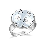 Edelstahl-Ringe für Damen und Herren, niedlicher Panda-S