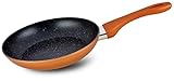 Bratpfanne mit Antihaftbeschichtung - Induktionsgeeignet, mit bequemem Griff - Alu Pfanne mit Antihaft Beschichtung (C-20cm)