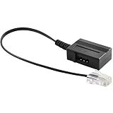 Best Plug 20cm VoIP Telefon Internet Netzwerk Patch DSL LAN Telefon Kabel Adapter, TAE-F Buchse Kupplung weiblich auf RJ45 Stecker männlich, Schw