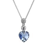Kruckel Pure and Sincere Loving Heart White Gold Plated Necklace Made with Swarovski® Crystal - 5031030
