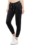 Smith & Solo Women's Jogging Bottoms - Sports Trousers Women Cotton | Sweatpants Slim Fit Casual Trousers Long | Training Trousers Fitness High Waist - Jogger Running Trousers Modern - Black - M