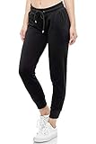 Smith & Solo Women's Jogging Bottoms - Sports Trousers Women Cotton | Sweatpants Slim Fit Casual Trousers Long | Training Trousers Fitness High Waist - Jogger Running Trousers Modern - Black - M