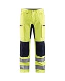 Blaklader 158518113399D108 Arbeitshose mit Stretch, High Vis Gelb/Schwarz, Größe D108