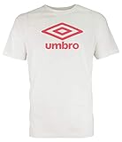 Umbro Herren Double Diamond Ultra T-Shirt, Weiß/Hot Pink, Größe L
