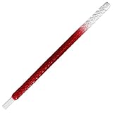 Shisha King® Shisha Glasmundstück 35cm | gedrehtes Mundstück aus Glas - Shishamundstück coole Farben im Unicorn Style (Rot)