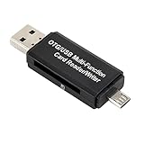 fanchen Micro USB OTG Kabel Adapter 2 in 1 OTG Kartenleser Dongle USB 2.0 Micro USB SD TF Adapter für Telefon Comp