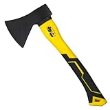 Xforst Axt, Universalaxt 600g Beil , Handbeil mit Fiberglasstiel. Gartenaxt mit Glasfasergriff und Vibrationsarm, nach Deutscher DIN Norm 5131 und TÜV/GS. Modell X-UF600