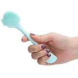 Gesichtsreinigungsbürste, Handheld Silikon Gesichtsreinigungsbürste Maske DIY Mixing Stick Makeup Reinigungsbürste(Alle grünen Doppelmesser-Typen)