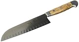 Güde Santoku ALPHA-OLIVE Serie Klingenlänge: 18 cm Olivenholz, X546/18, Messer - Solingen - Deutsche Qualität, robust - scharf - geschmiedet - hochwertig