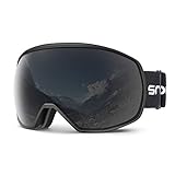 Snowledge Skibrille Damen und Herren Snowboardbrille Doppel-Objektiv OTG UV400 Schutz Anti-Beschlag Winddicht Ski Schutzbrille Helmkompatibel für Skifahren Motorrad Fahrrad Sk