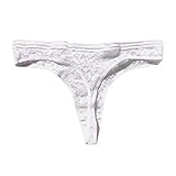 Nhainel String Tanga Damen Set, Damen Tanga aus Netzstoff (Weiß, XXXL)