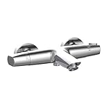 instmaier T2 // Badewannenarmatur // Premium Qualität // Thermostat mit integriertem Verbrühschutz // Massives Wannenthermostat aus Messing // Einfache Montage // C