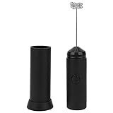 YanyanDz Elektrische Edelstahl- Düse Kaffee Mixer Elektrische Edelstahl- Düse Handheld Edelstahl Schneebesen Kaffee Trinken Mixer für Den Heimgebrauch Kaffee Mischer Schw