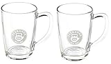 Teegläser mit Henkel 2er Set - 230 ml Teeglas aus Glas, Transparent von Teek