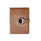 FRIKE Kreditkarten Airtag Brieftasche AirTag Hülle Herren Reisepass Bifold PU Leder Brieftasche Schlanke Minimalistische Vordertasche Reisebrieftasche(Color:Braun)