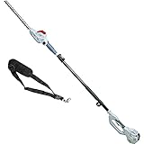 IKRA 51000450 Akku Teleskop Heckenschere IATHS 40-43 inkl. Schultergurt, Schnittlänge ca. 43cm, Schnittstärke 18mm, 40V Lithium-Ion Laufzeit bis zu 100 Min, 40 V, Grau/Rot/Schw