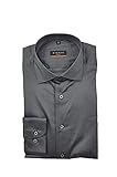 eterna Slim Fit Hemd Langarm New Kent Stretch grau Größe 44