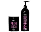 Pink Blonde Haarpflege-Set mit rosa Farbpigmenten: besteht aus 1 x 1 Liter Haarmaske + 1 x 1 Liter Shamp