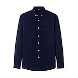 Herren Langarmshirts - Herren Langarmhemd – Dickes Regular Fit Herren Business-Oberteile, Lässige Cord-Bluse Aus Reiner Baumwolle Gesellschaftliche Formelle Hemden Mit Tasche, Plus Größe M –
