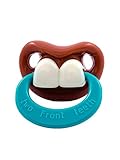 Billy Bob Pacifiers Two Front Teeth with Ring - lustiger Baby-Schnuller mit Hasenzähnen - 2 Vorderzähne - Zwei Zähne - Fun-Schnuller für Karneval & Hallow