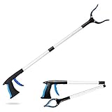 Faltbare Greifer,Greifzange für Senioren,Greifer Werkzeug mit Magnetspitzen,Müllzange Müllgreifer,0°-180° Abgewinkelter Arm,32' Langer Greif-Werkzeug für die Abfallsammlung,Armverlängerung