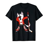 Dabbing Husky Canada Eishockey-Fans Trikot Wintersport T-S