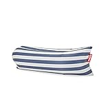 Fatboy® Lamzac The Original 3.0 Stripe Ocean Blue | Aufblasbares Sofa/Liege, Sitzsack mit Luft gefüllt | Outdoor geeignet | 185 x 83 x 50