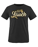 Comedy Shirts - 100% Lauch - Jungen T-Shirt - Schwarz/Gold Gr. 110-116