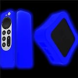 KFXD Tv Remote Silicone Case, Silicone Case Tv Box Case for 2021 Apple Tv 4k Shockproof,Soft Silicone Dustproof Full-Body Protector Cover for Apple Tv 4k 6th Gen Siri Remote Controller luminousb